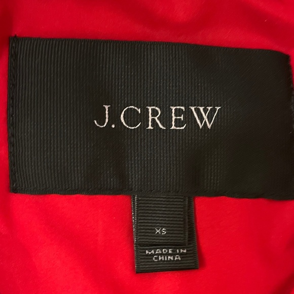 J. Crew Women’s Red Quilted Puffer Down Jacket XS Colorful Lightweight EUC - Picture 2 of 6